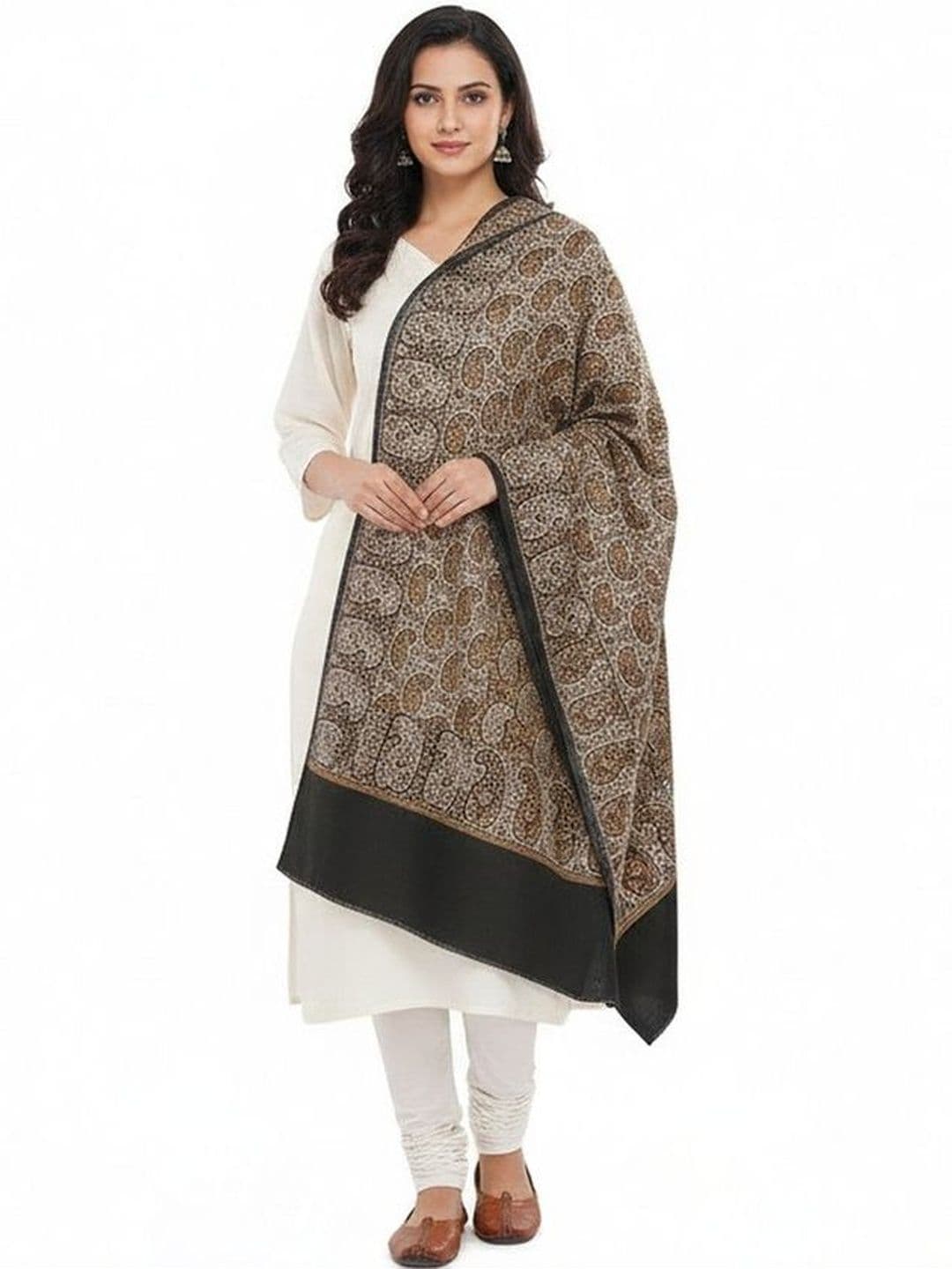 Manra Women Paisley Woven Design Shawl - view 1
