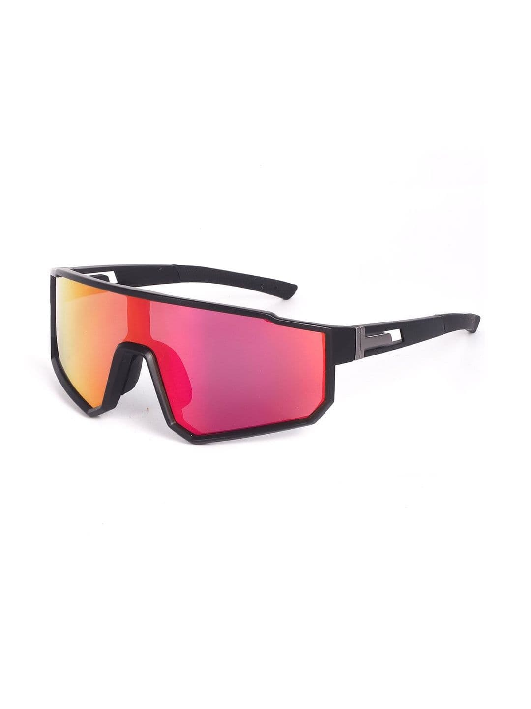 CREEK Unisex Mirrored Lens & Black Sports Sunglasses - view 1