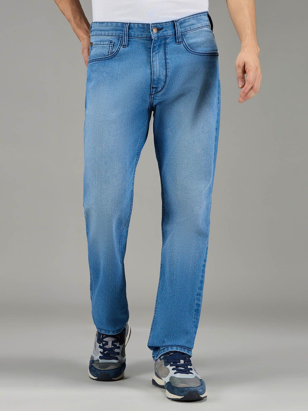Pepe Jeans Men Holborne Straight Fit Mid-Rise Light Fade Stretchable Jeans - view 1