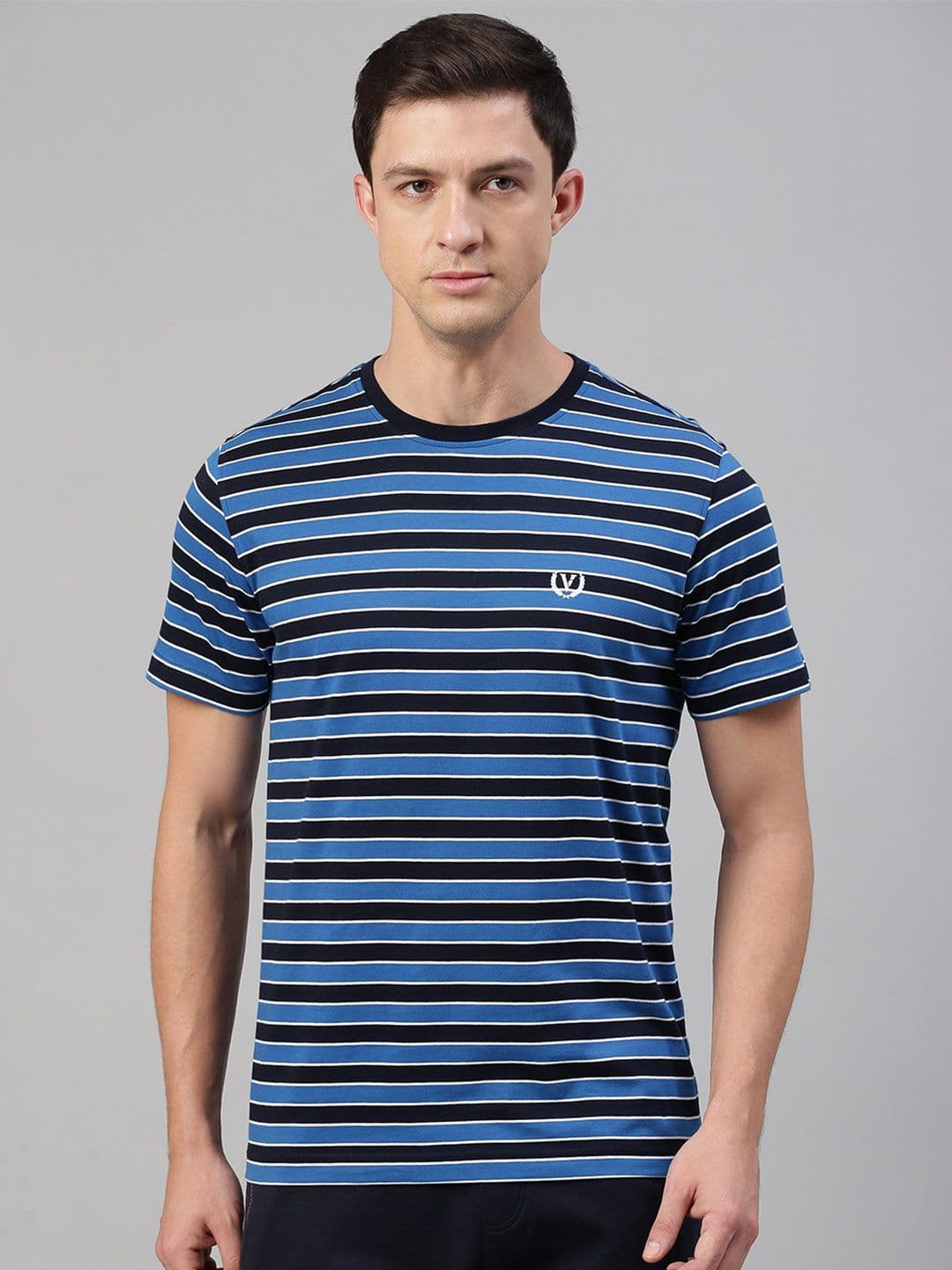Van Heusen Innerwear Striped Cotton Lounge Tshirt - view 1