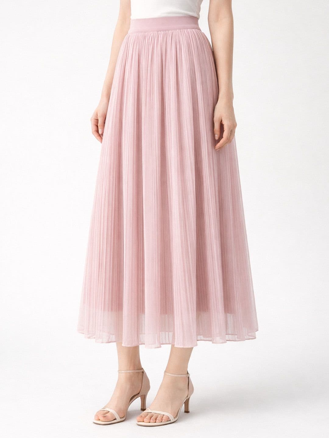 Suo Women Pink Printed Midi Skirts - view 1