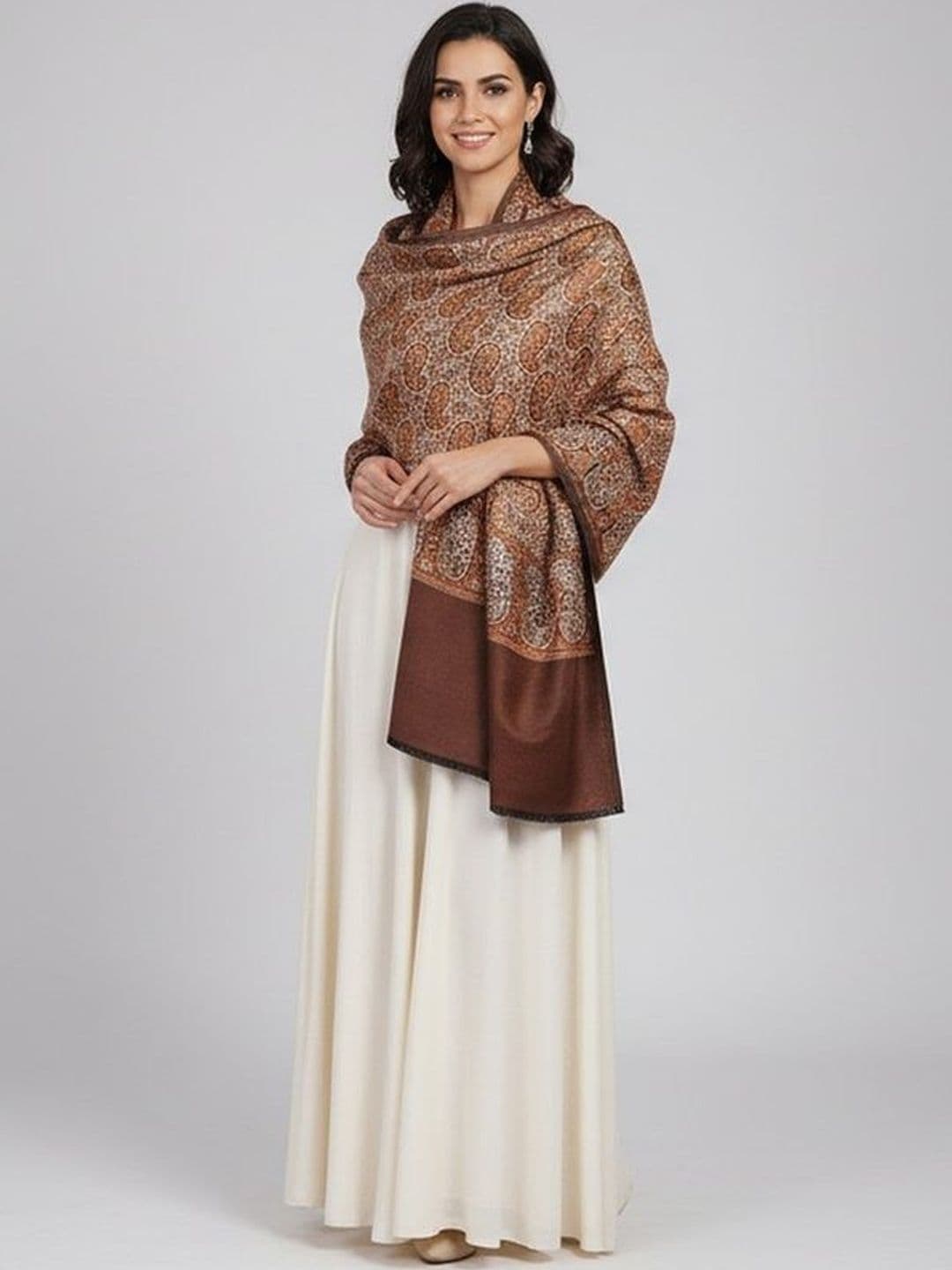 Manra Women Paisley Woven Design Shawl - view 1