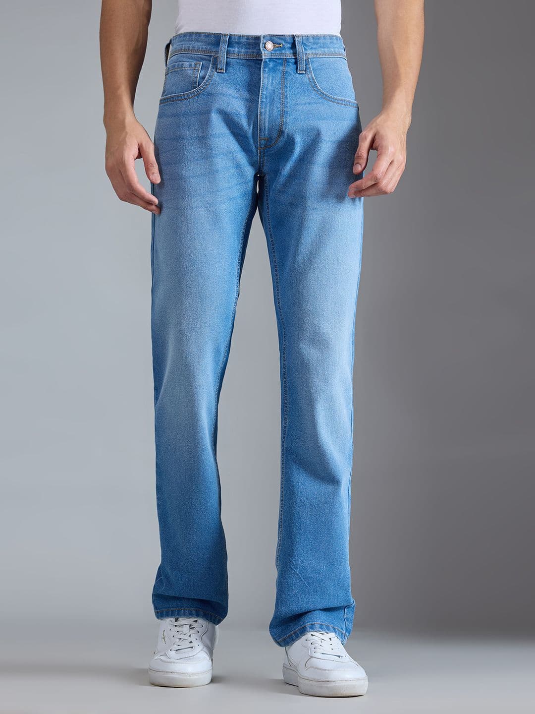 Pepe Jeans Men Holborne Straight Fit Mid-Rise Light Fade Stretchable Jeans - view 1