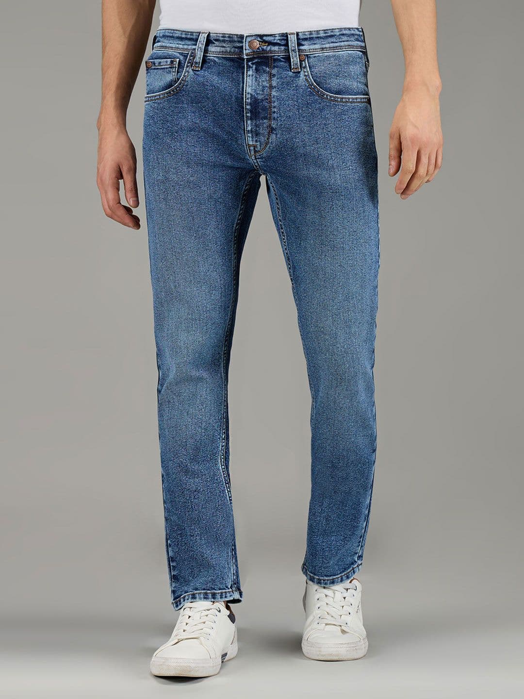 Pepe Jeans Men Vapour Slim Fit Mid-Rise Light Fade Stretchable Jeans - view 1