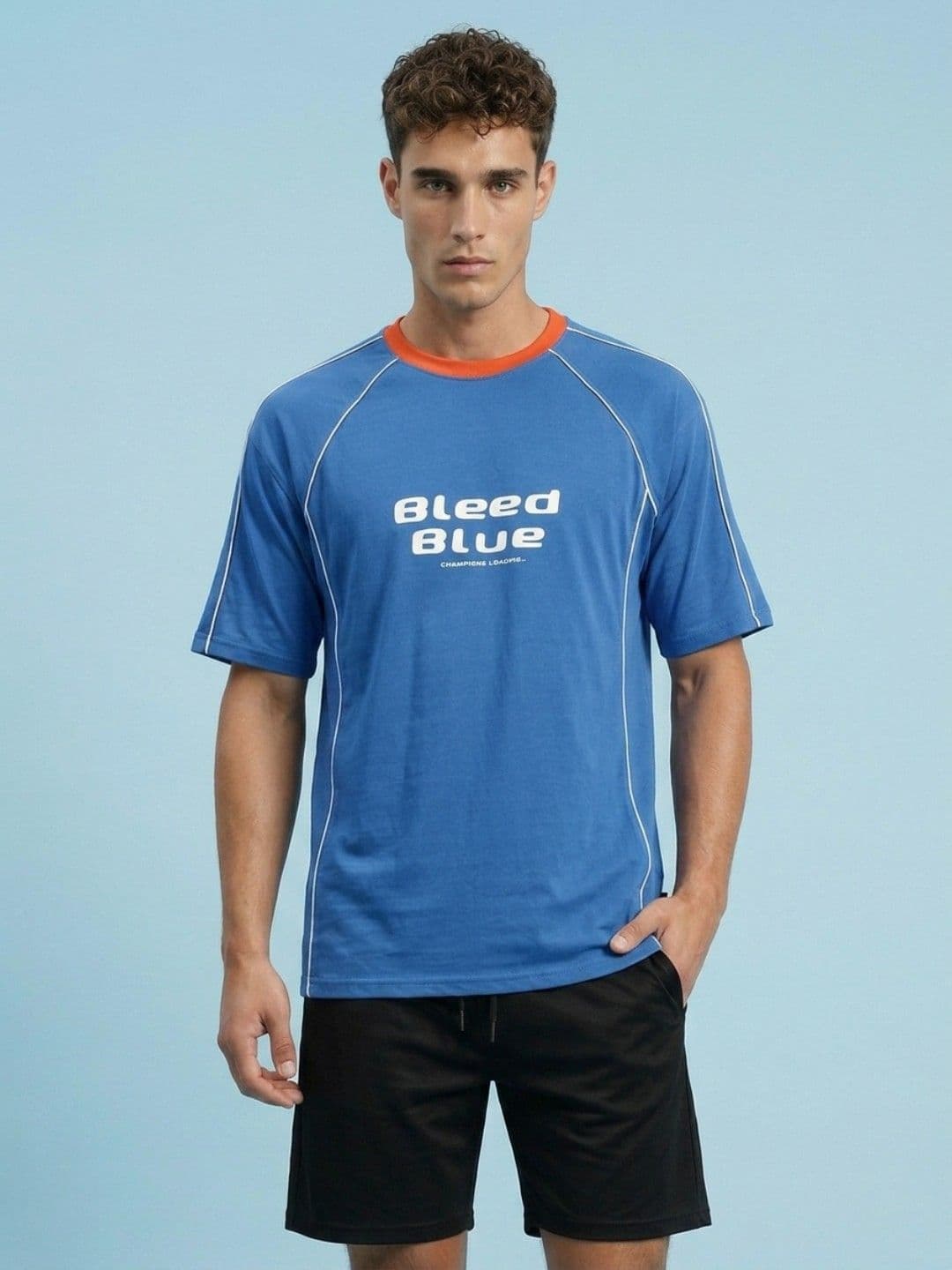 SPORT STREET by glitchez Men Typography Printed Oversized T-shirt - view 1