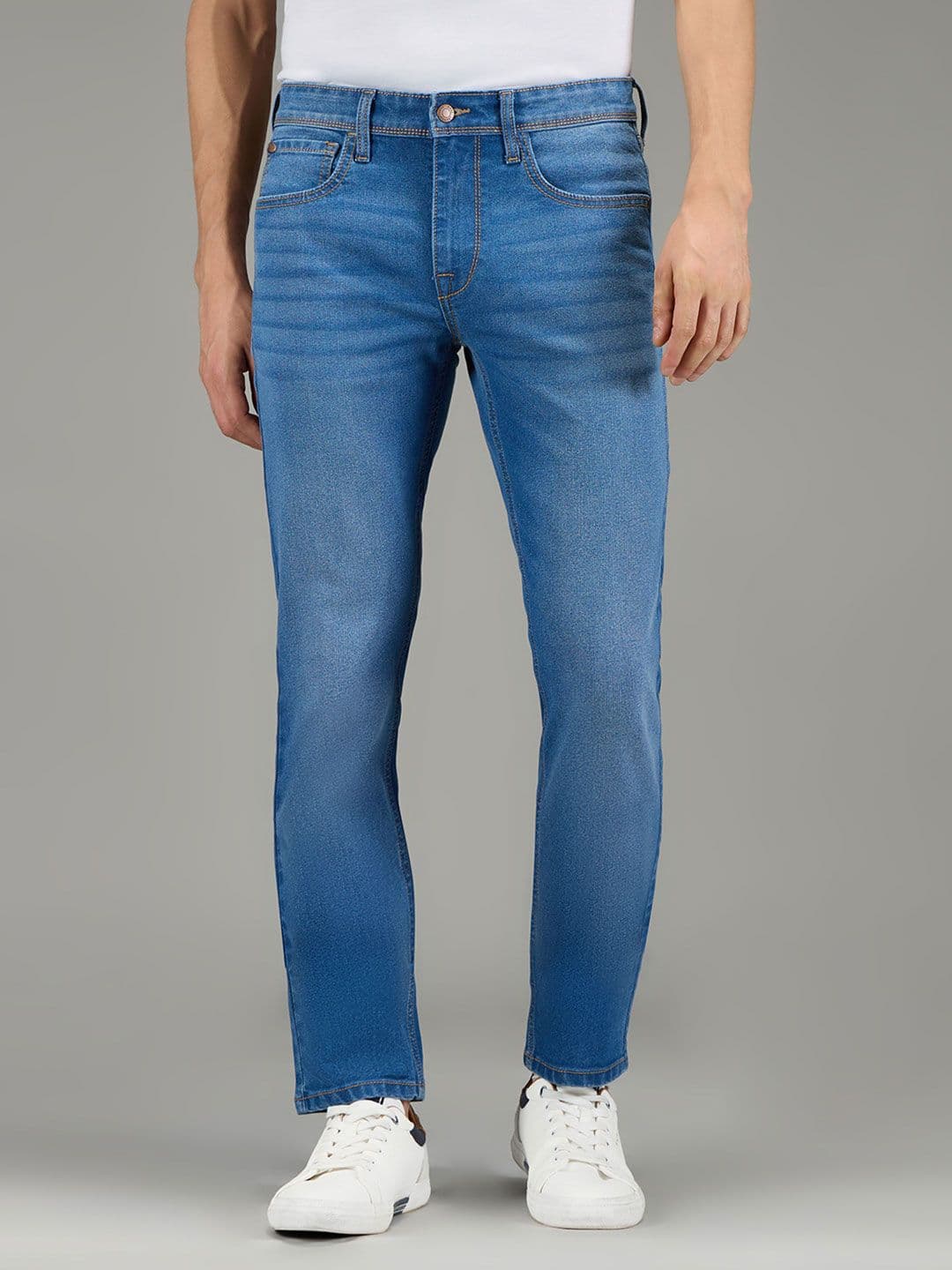 Pepe Jeans Men Vapour Slim Fit Mid-Rise Light Fade Stretchable Jeans - view 1