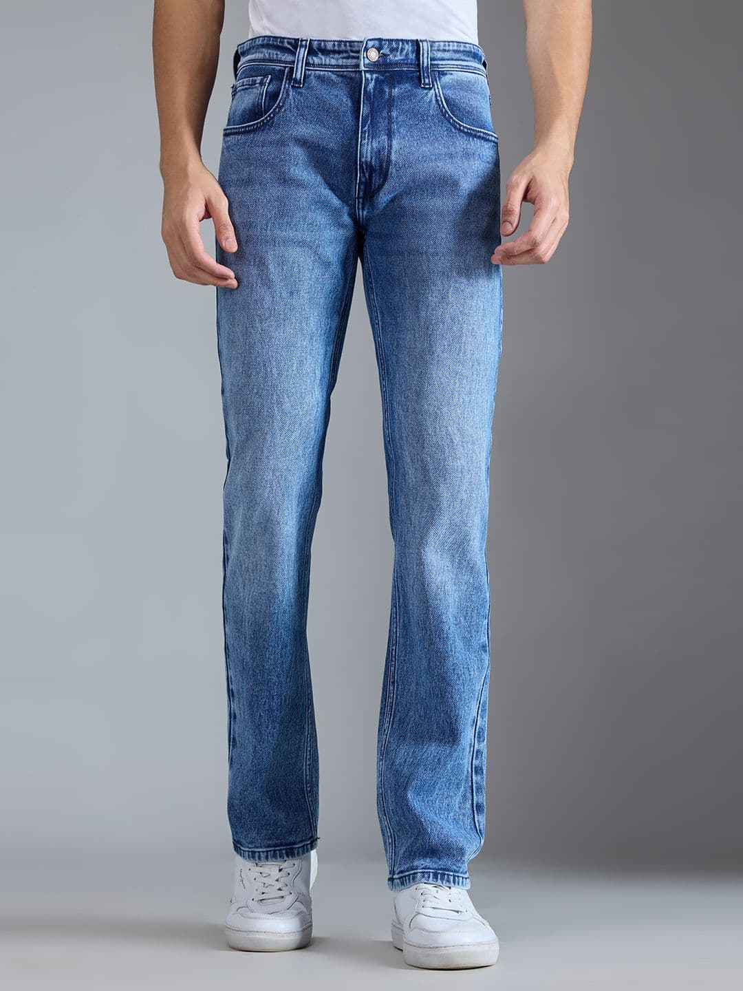 Pepe Jeans Men Holborne Straight Fit Mid-Rise Light Fade Stretchable Jeans - view 1
