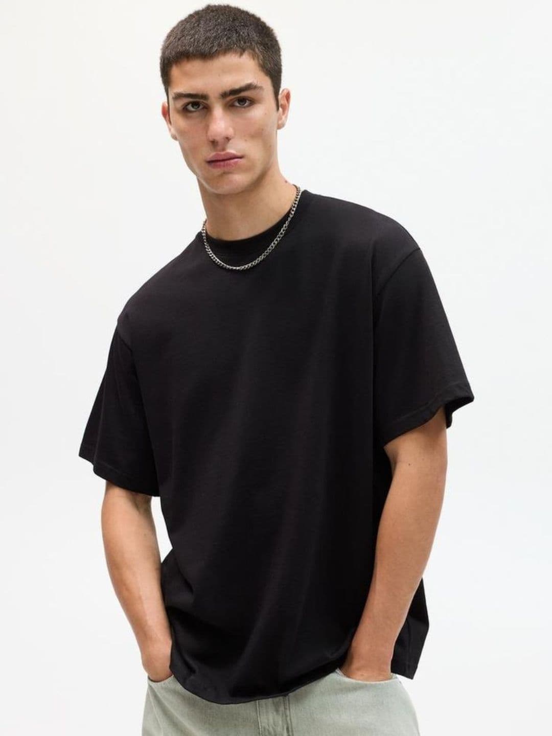 Cloth N code Men Solid Baggy Fit T-Shirt - view 1