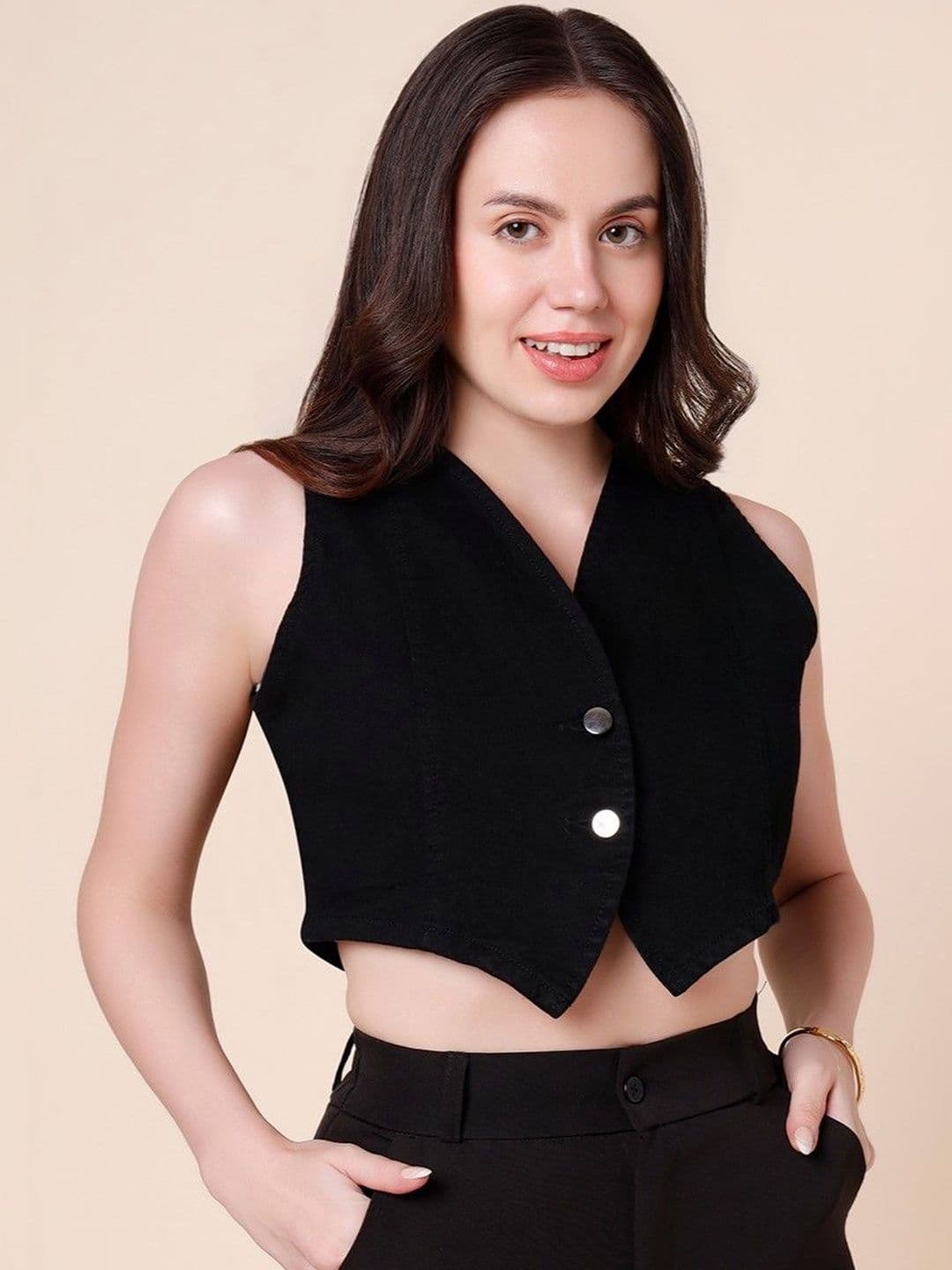 Style Quotient Women Crop Denim Jacket - view 1