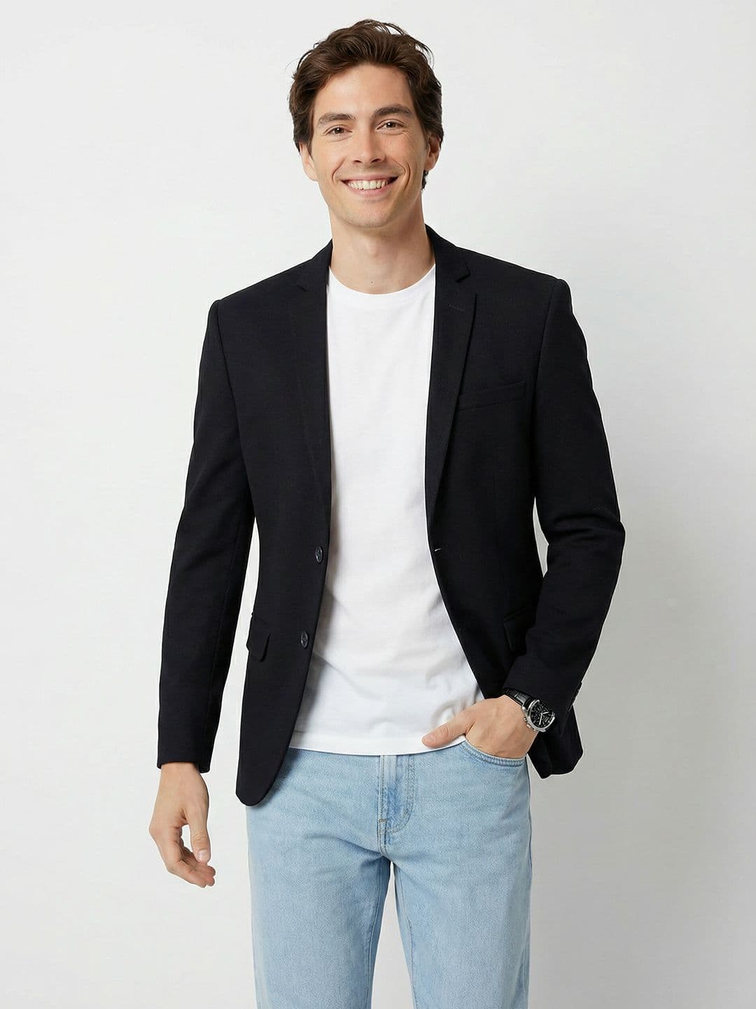 Mast & Harbour Single-Breasted Notched Lapel Casual Blazers - view 1