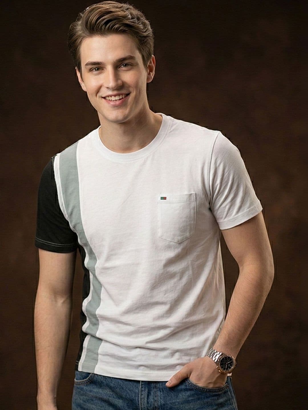 OPERATIVE Men Colourblocked Pockets T-shirt - view 1