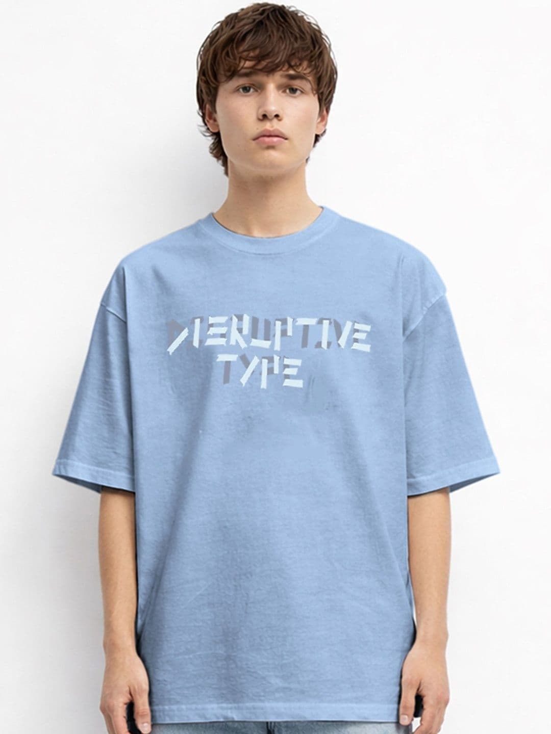 The Roadster Lifestyle Co. Typography Printed Organic Cotton Oversized Tshirt - view 1
