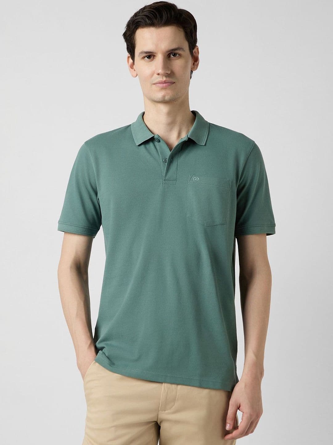 Peter England Casuals Men Polo Collar Pockets T-shirt - view 1