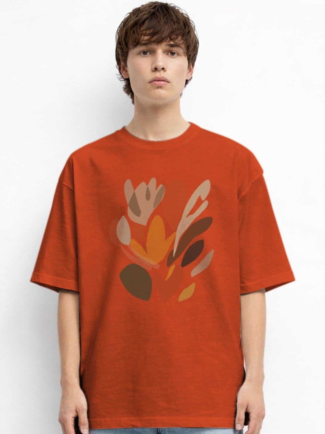 The Roadster Lifestyle Co Printed Organic Cotton Oversized Tshirts - view 1