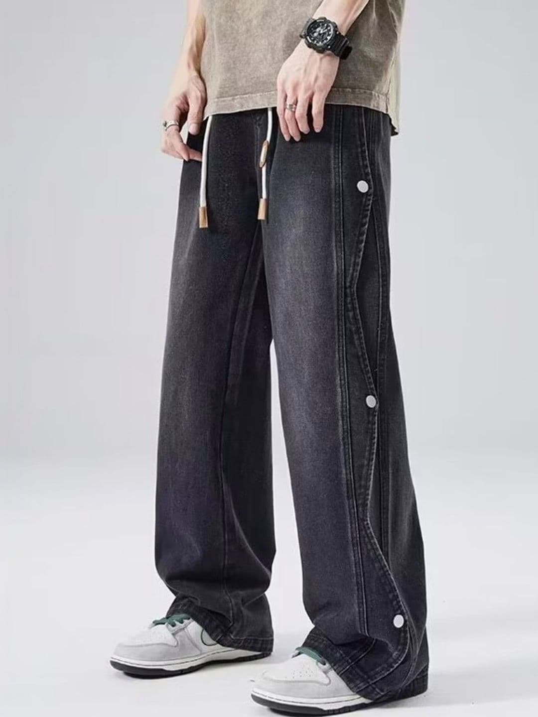 StyleCast Men Baggy Fit Mid-Rise Low Distress Light Fade Jeans - view 1