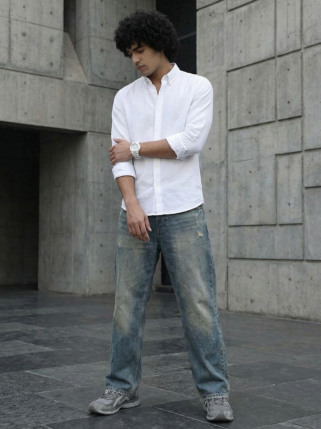 The Roadster Life Co. Self Design Pure Cotton Casual Shirt - view 1