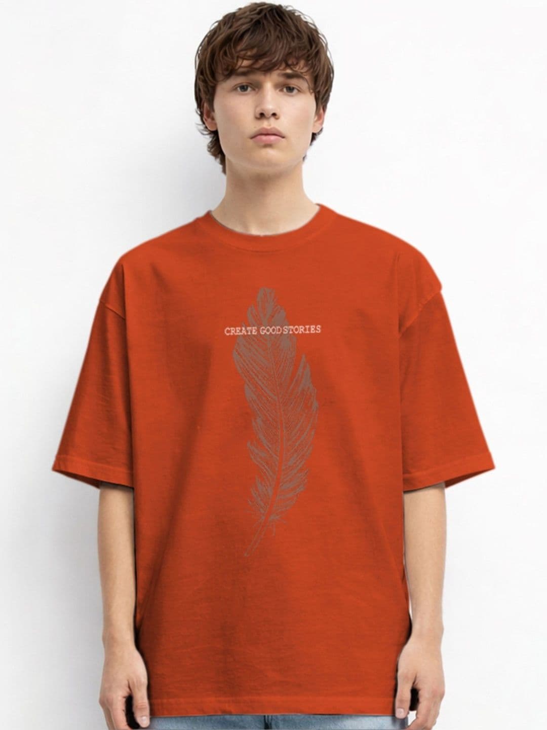 The Roadster Lifestyle Co Printed Organic Cotton Oversized Tshirts - view 1