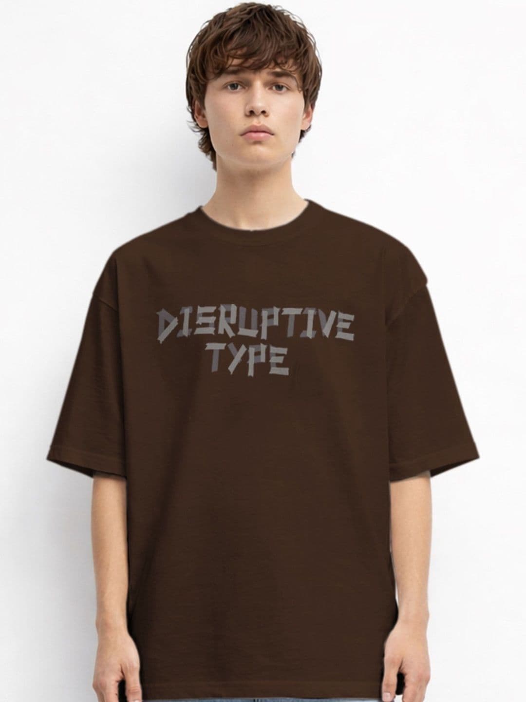 The Roadster Lifestyle Co. Typography Printed Organic Cotton Oversized Tshirt - view 1