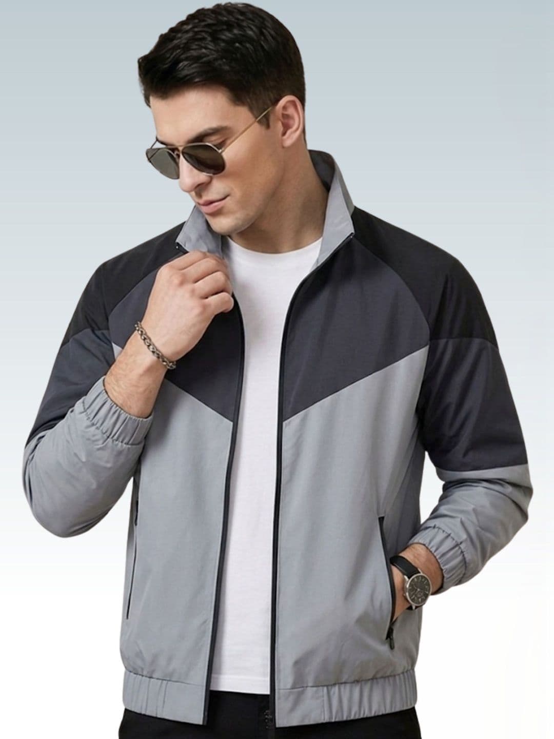 MIA FASHION Men Colourblocked Lightweight Sporty Jacket - view 1