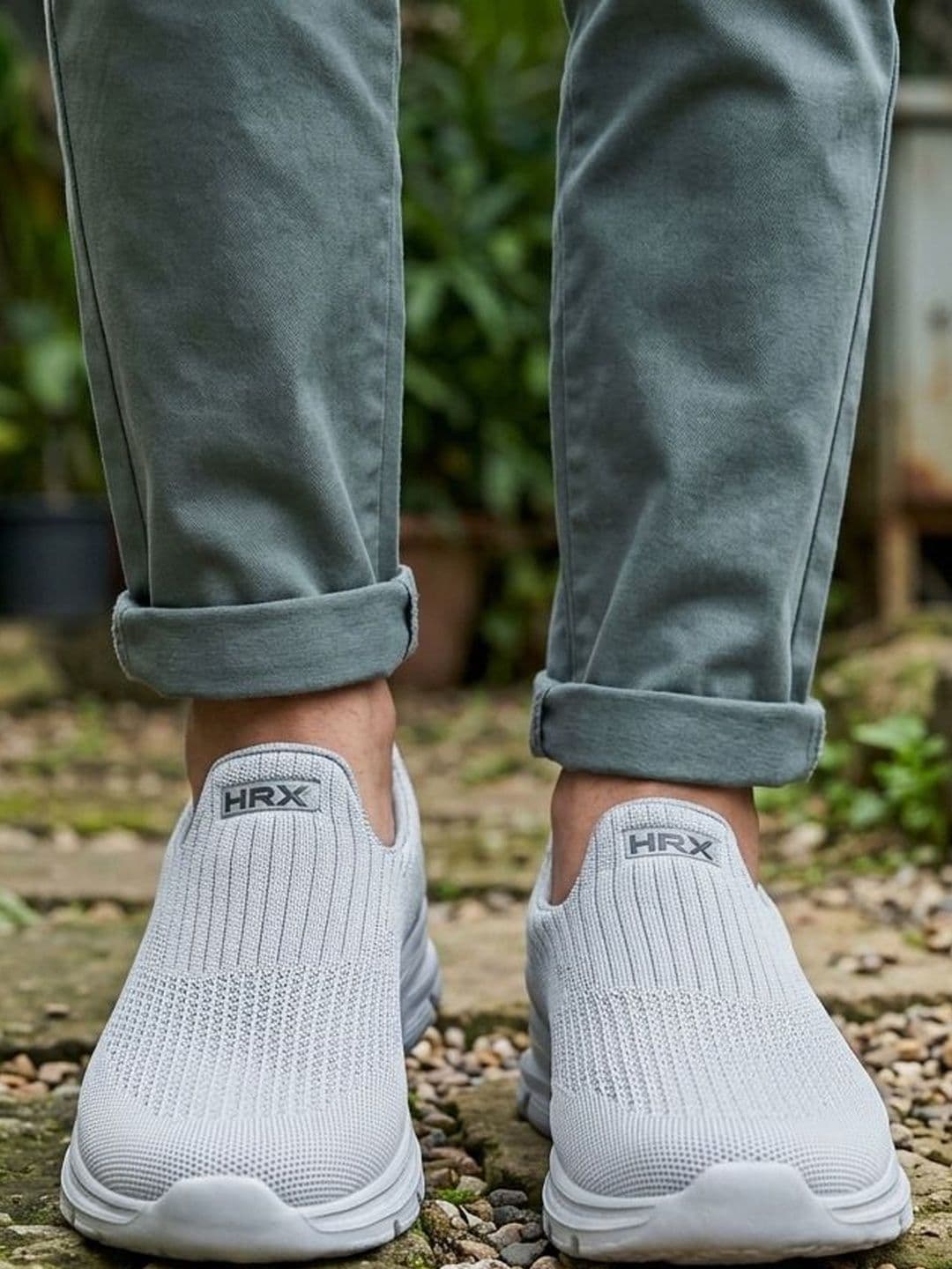 HRX by Hrithik Roshan Men Textured PU Slip-On Sneakers - view 1