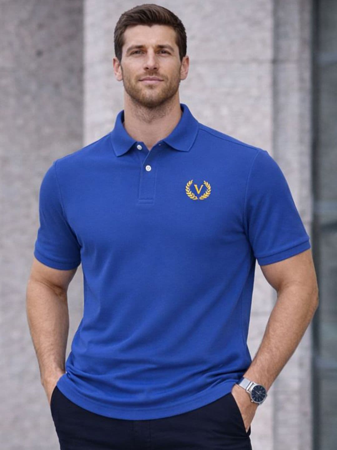 MACK JONNEY Men Polo Collar T-shirt - view 1