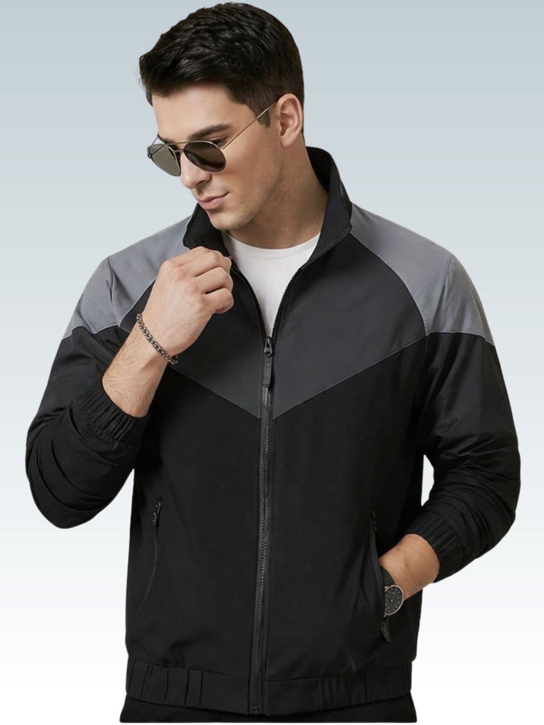 MIA FASHION Men Colourblocked Windcheater Outdoor Sporty Jacket - view 1