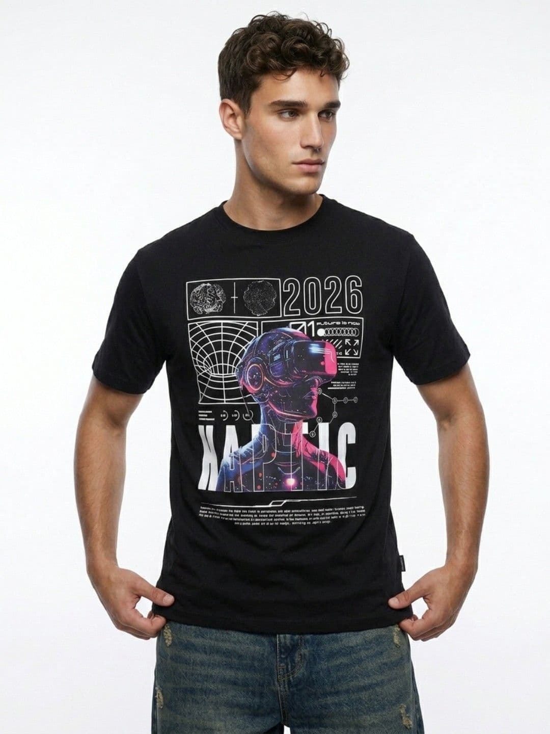 Glitchez Men Graphic Relaxed-Fit T-shirt - view 1