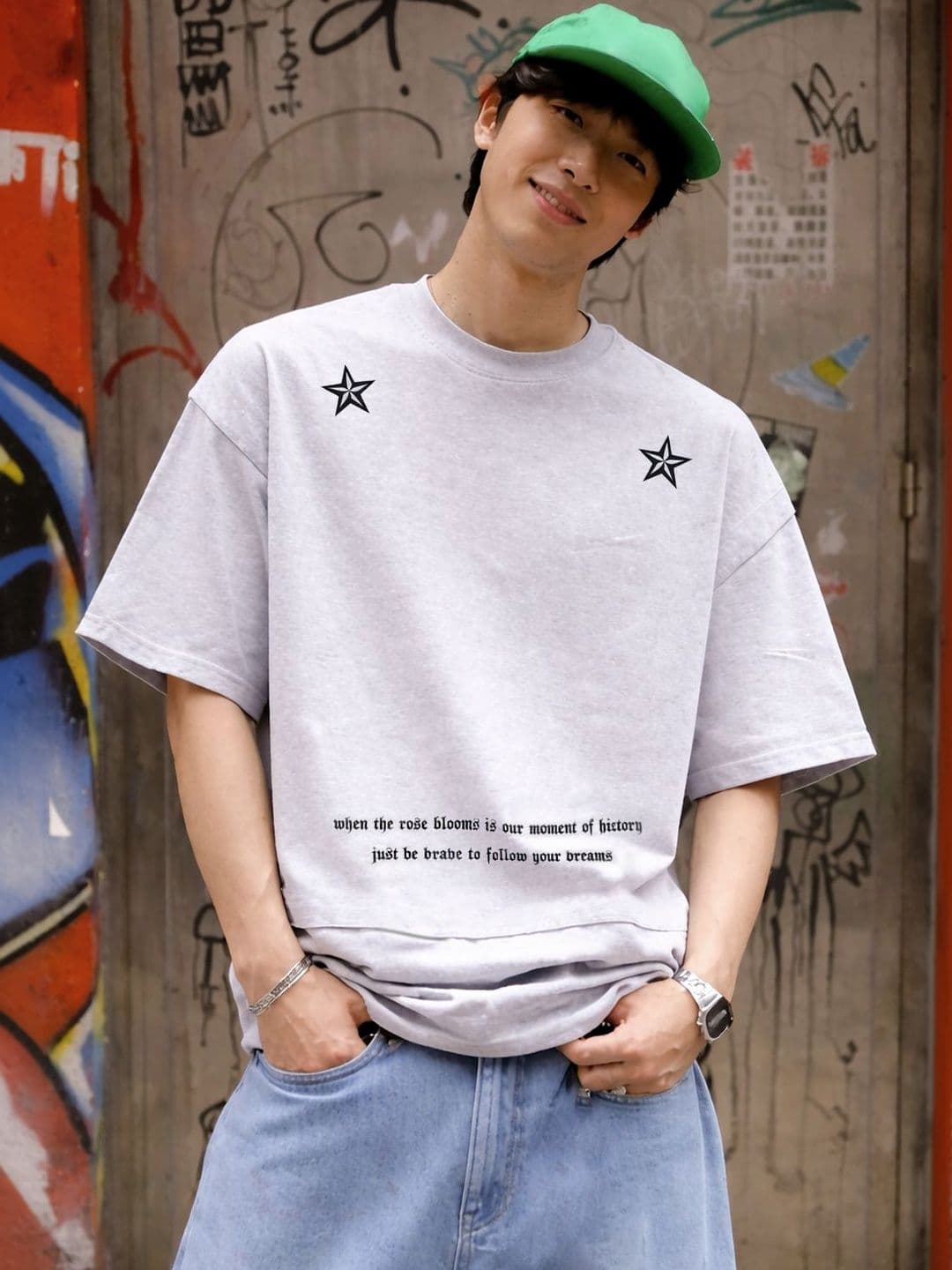 FTX Men Typography Printed Drop-Shoulder Sleeves T-shirt - view 1