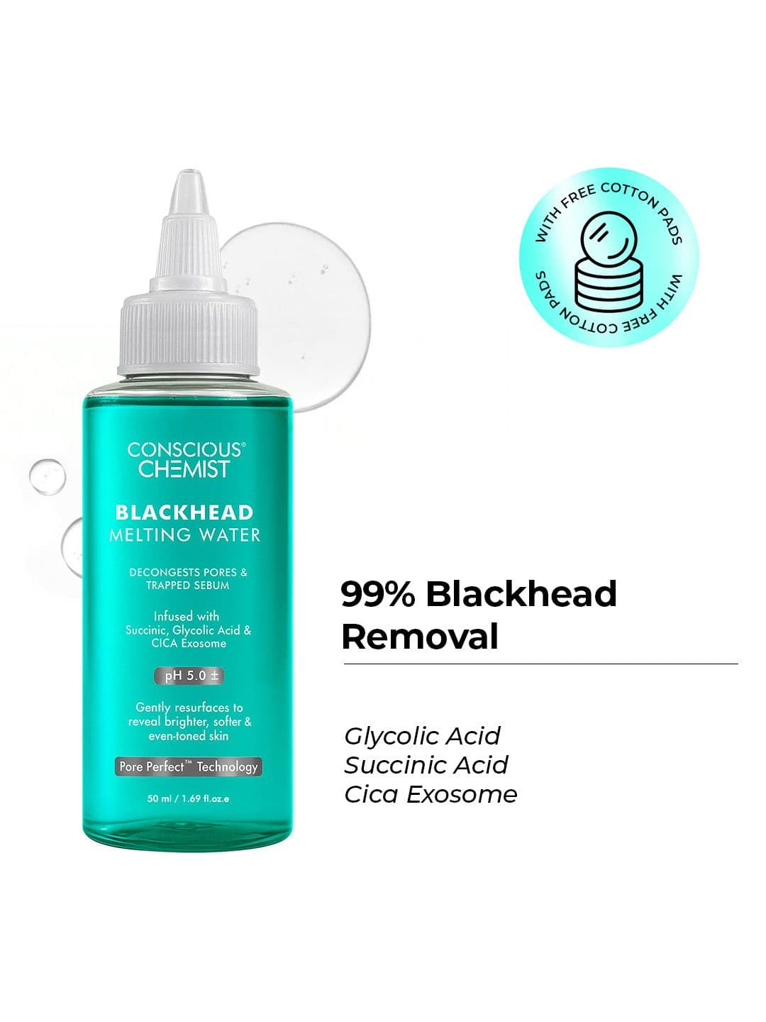 Conscious Chemist Blackhead Melting Water With Glycolic Acid - 50 ml - view 1