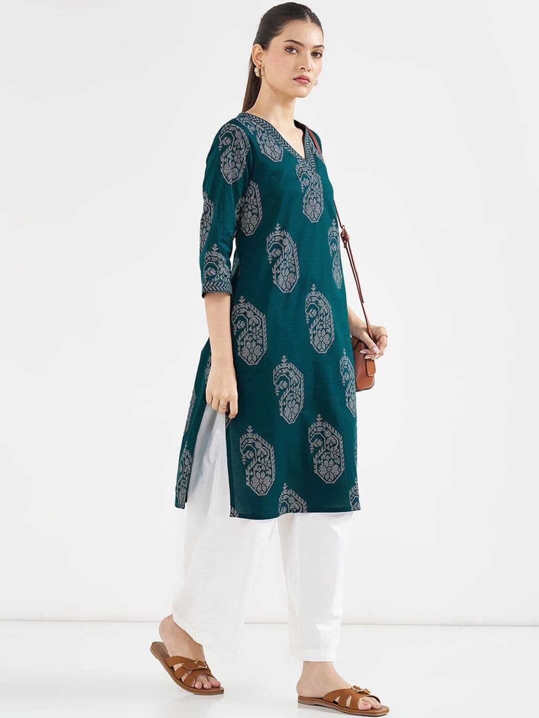 RANGMANCH BY PANTALOONS Women Ethnic Motifs Printed Kurta - view 1