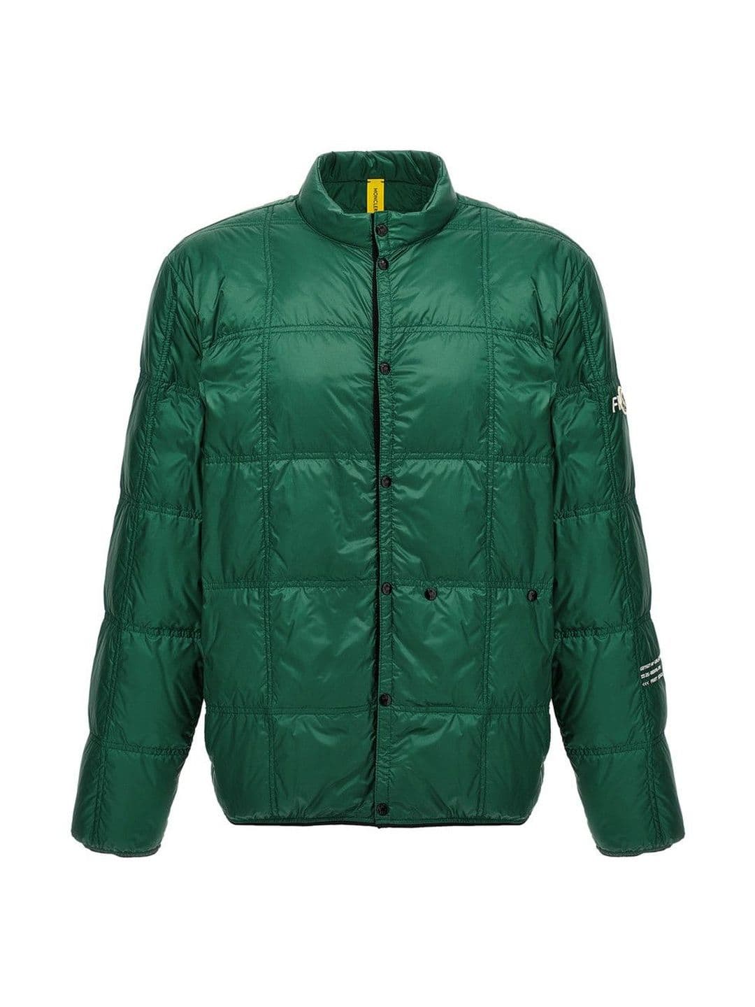 Moncler Green Jayel Genuine Leather Jacket - view 1