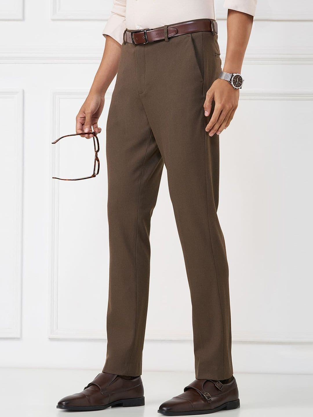 Peregrine by Pantaloons Men Slim Fit Trousers - view 1