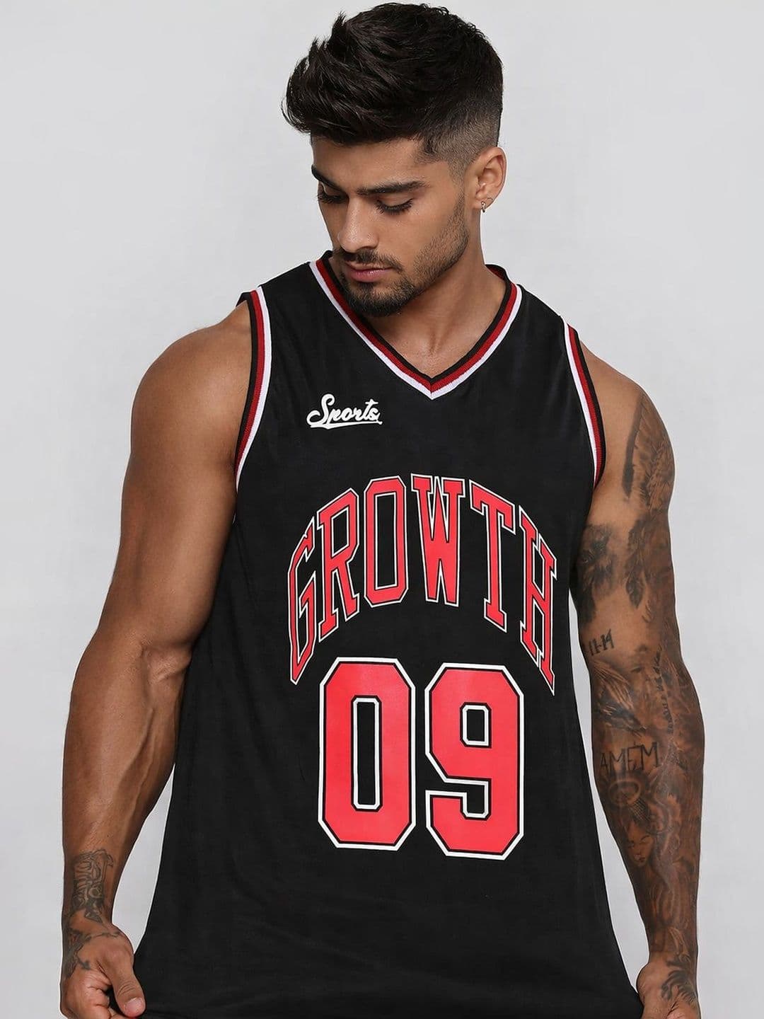 Force Printed Cotton Gym Vest - view 1