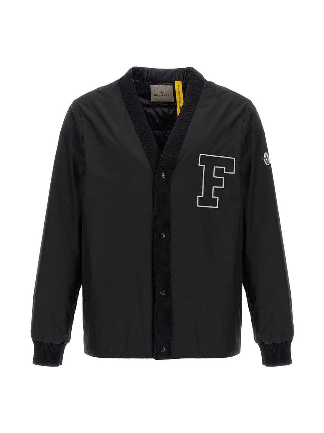 Moncler Black 'Anise' Genuine Leather Jacket - view 1