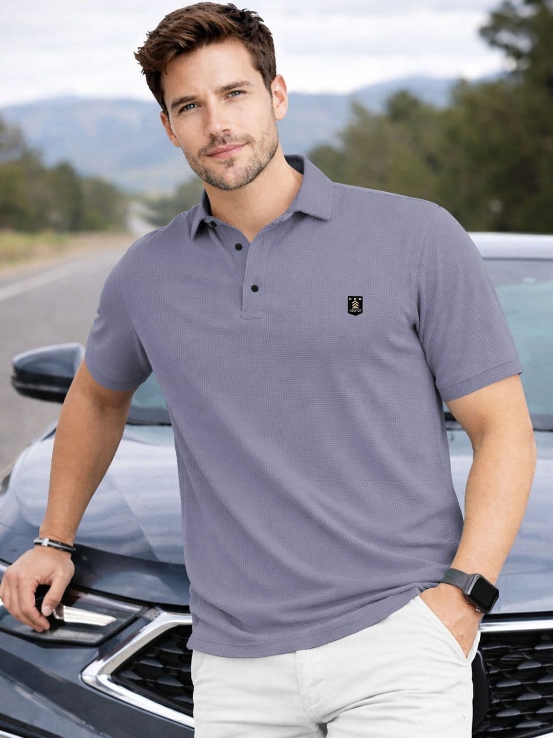 VeBNoR Men Polo Collar T-shirt - view 1