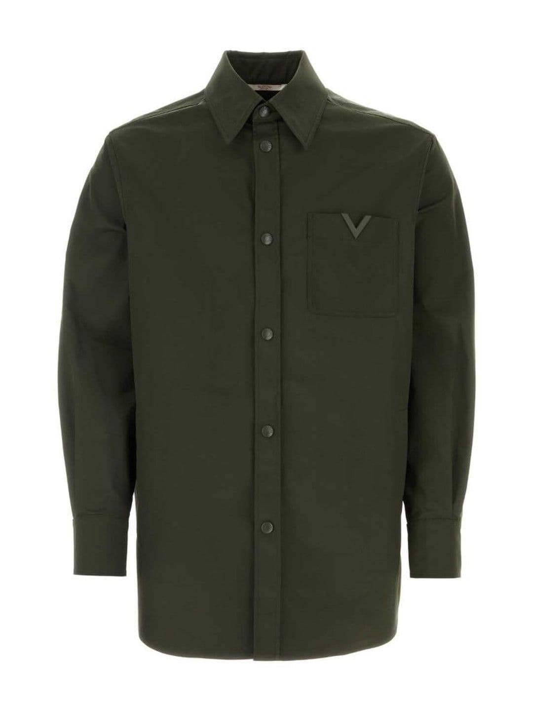 Valentino Olive Green Stretch Shirt - view 1