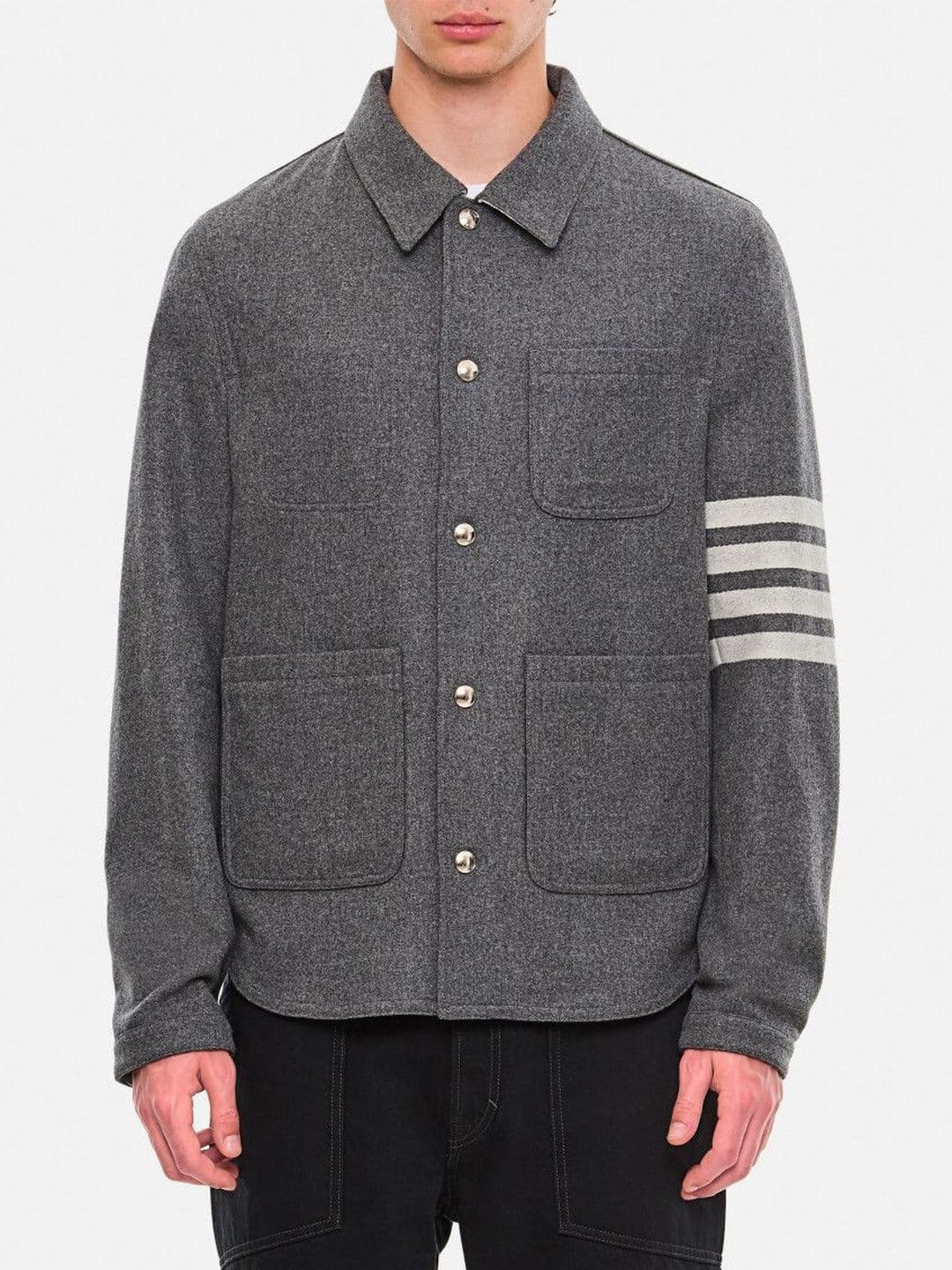 Thom Browne Dark Grey Regular Fit Jacket - view 1