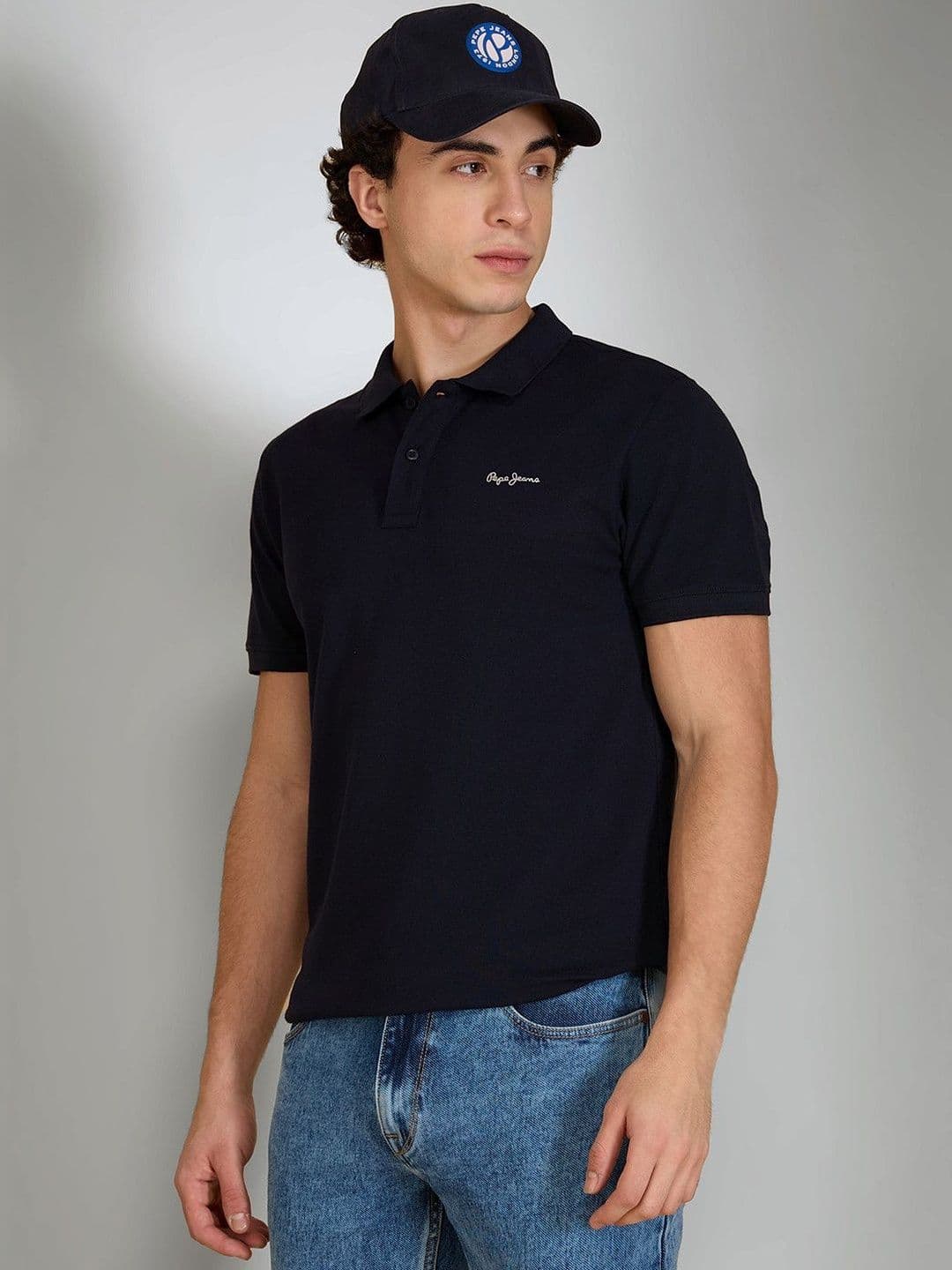 Pepe Jeans Men Brand Logo Polo Collar T-shirt - view 1