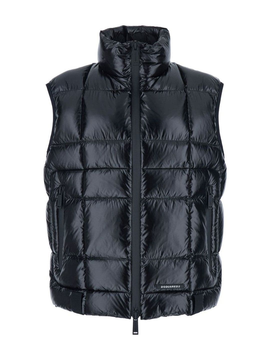 Dsquared2 Black High Neck Logo Vest - view 1