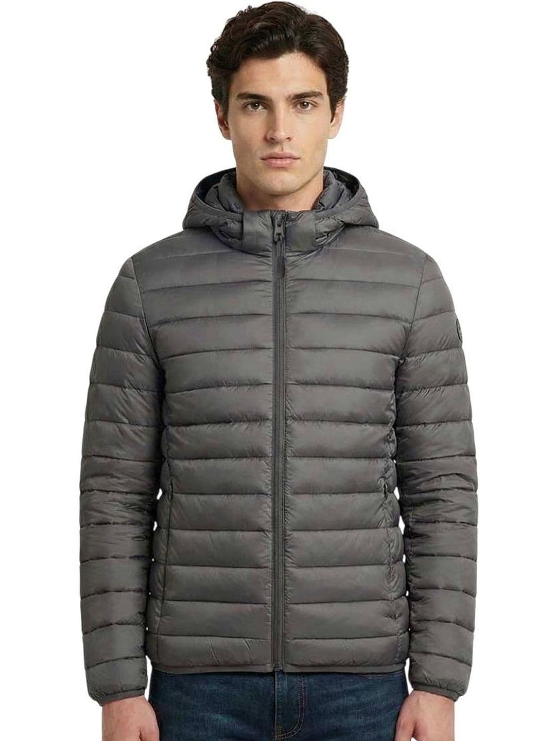 Cavalli Class Black Logo Hooded Puffer Jacket - view 1