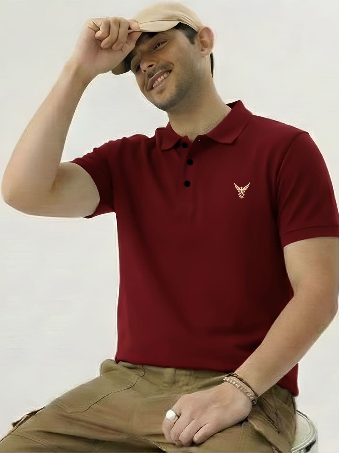 THE BEETEL HOUSE Men Brand Logo Polo Collar T-shirt - view 1