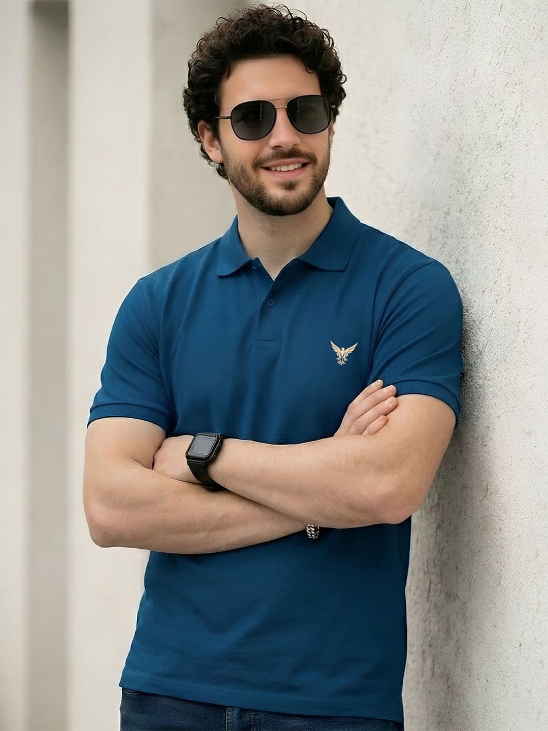 THE BEETEL HOUSE Men Brand Logo Polo Collar T-shirt - view 1