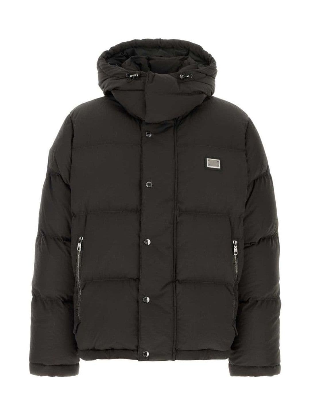 Dolce & Gabbana Grey Hooded Puffer Jacket - view 1