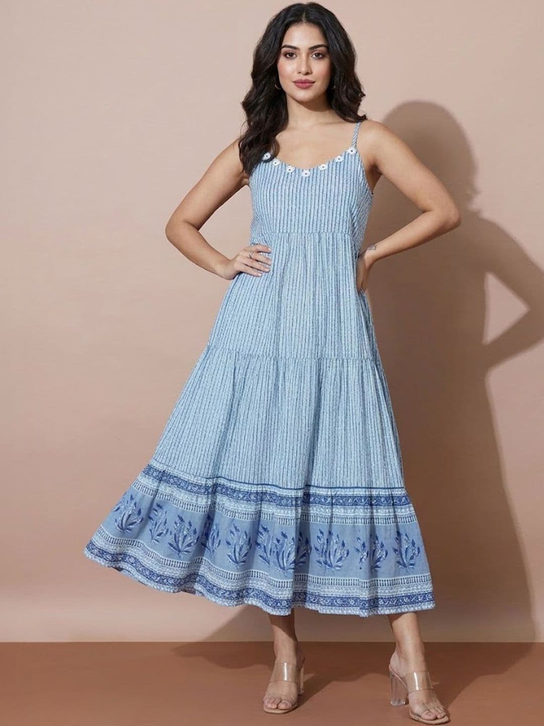 Varanga Print A-Line Midi Dress - view 1