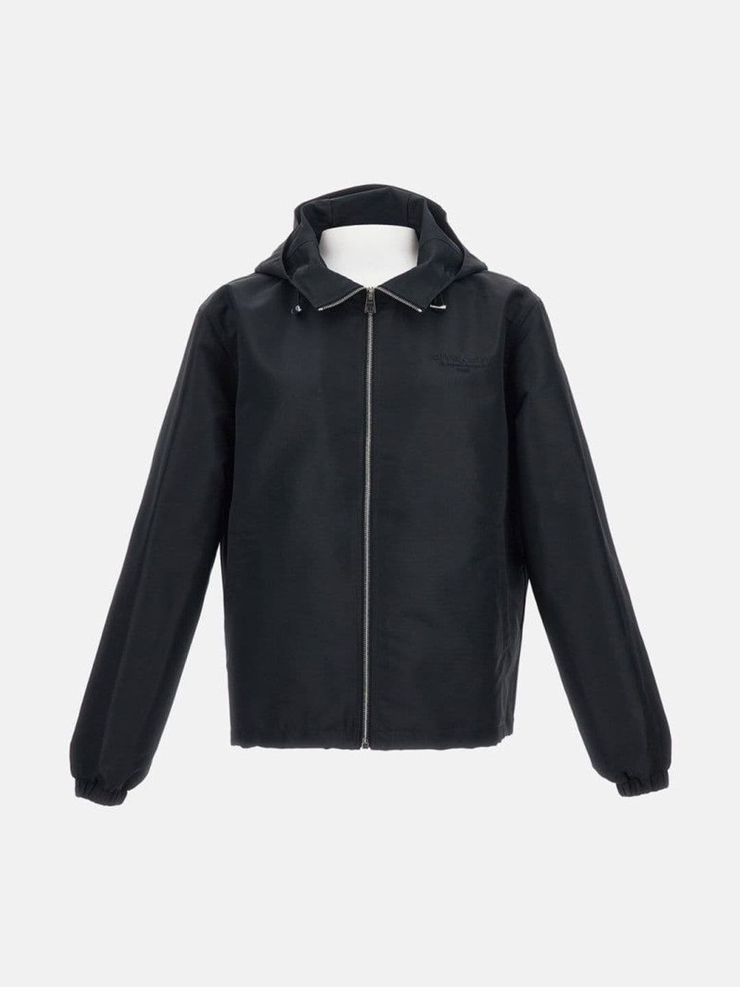 Givenchy Black Solid Jacket With Logo - view 1