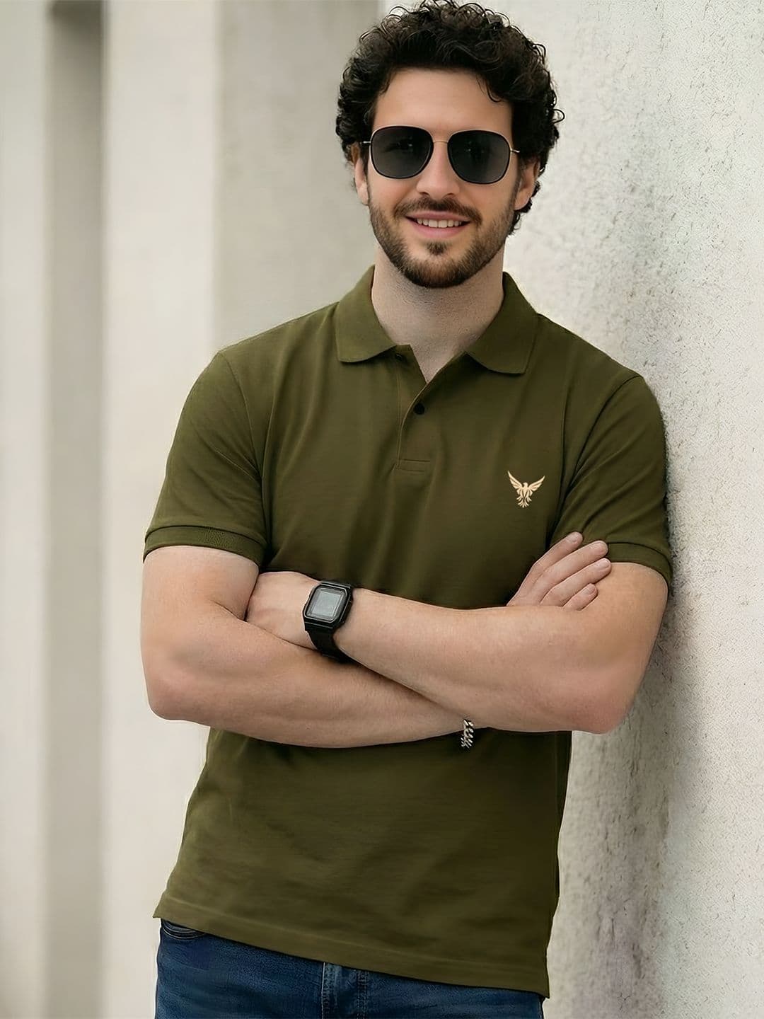 THE BEETEL HOUSE Men Printed Polo Collar T-shirt - view 1