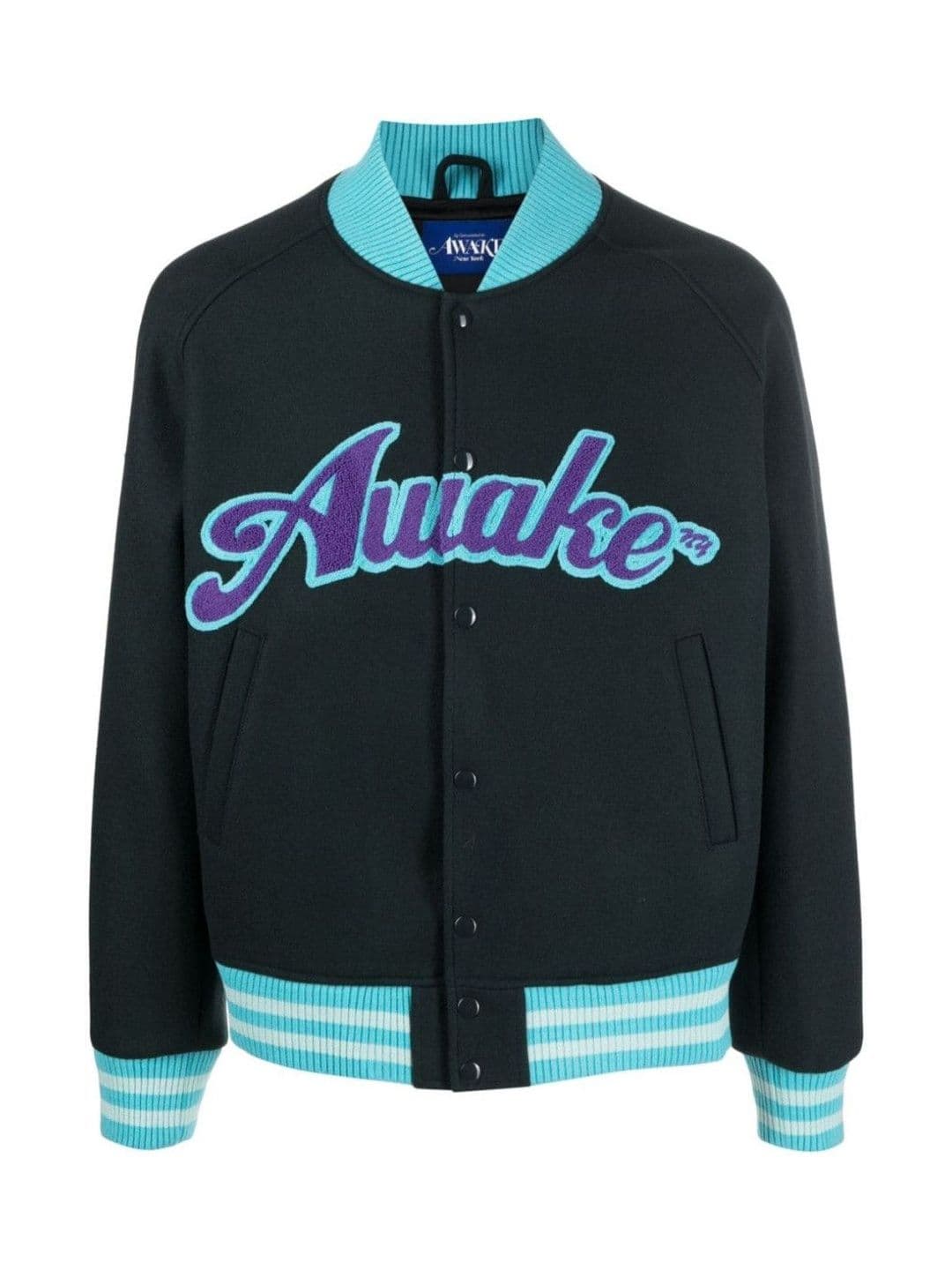 Awake Ny Black Logo Varsity Jacket - view 1