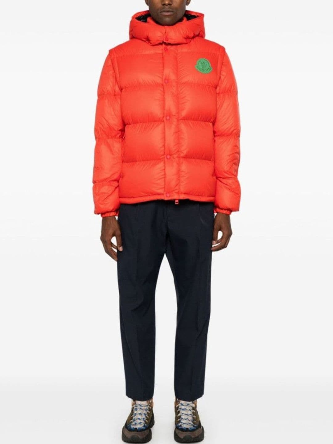 Moncler Orange Logo Patch Jacket - view 1