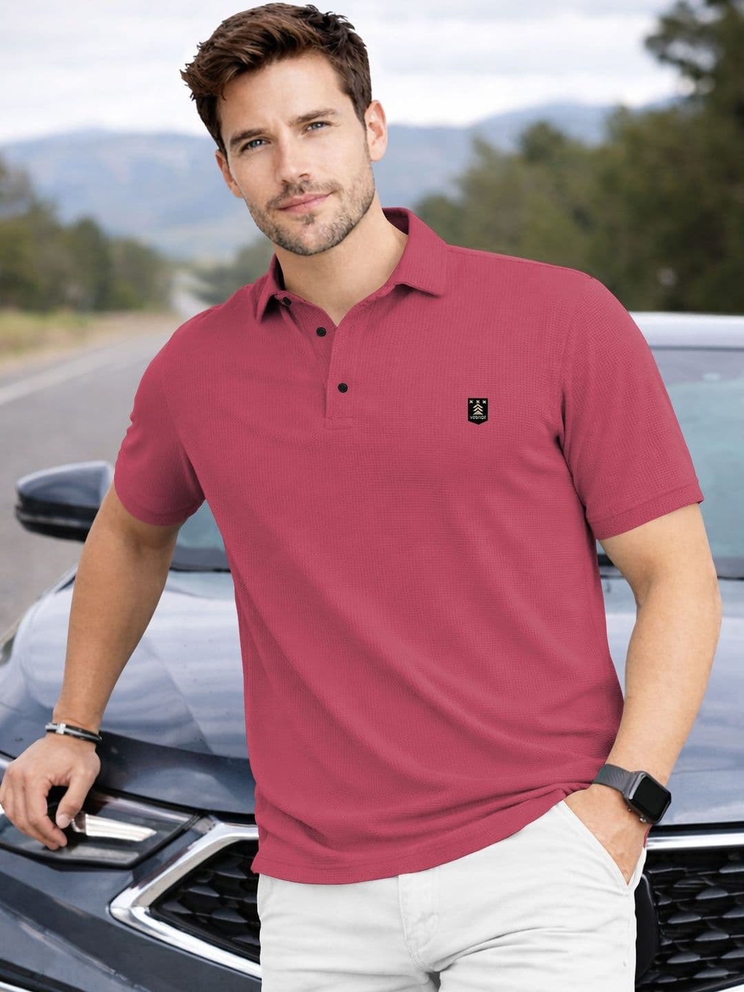 VeBNoR Men Polo Collar T-shirt - view 1
