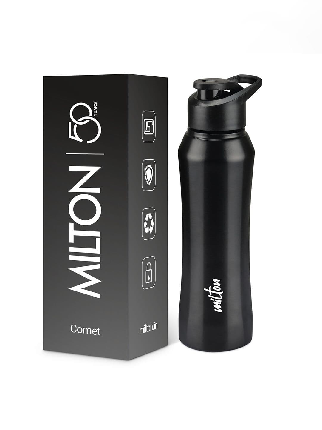 Milton Comet 1000 Black Stainless Steel Single Wall Vacuum Water Bottle - 980ml - view 1